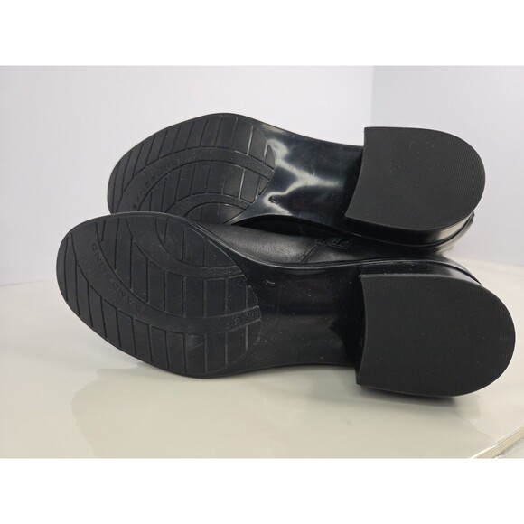 Bandolini Black Leather Riding Boots Zip Closure Brown Leather Accents Sz 7 M - Picture 8 of 15